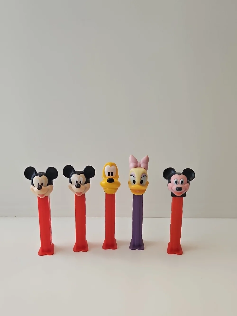 Disney PEZ Dispensers Set - Red & Purple Stems